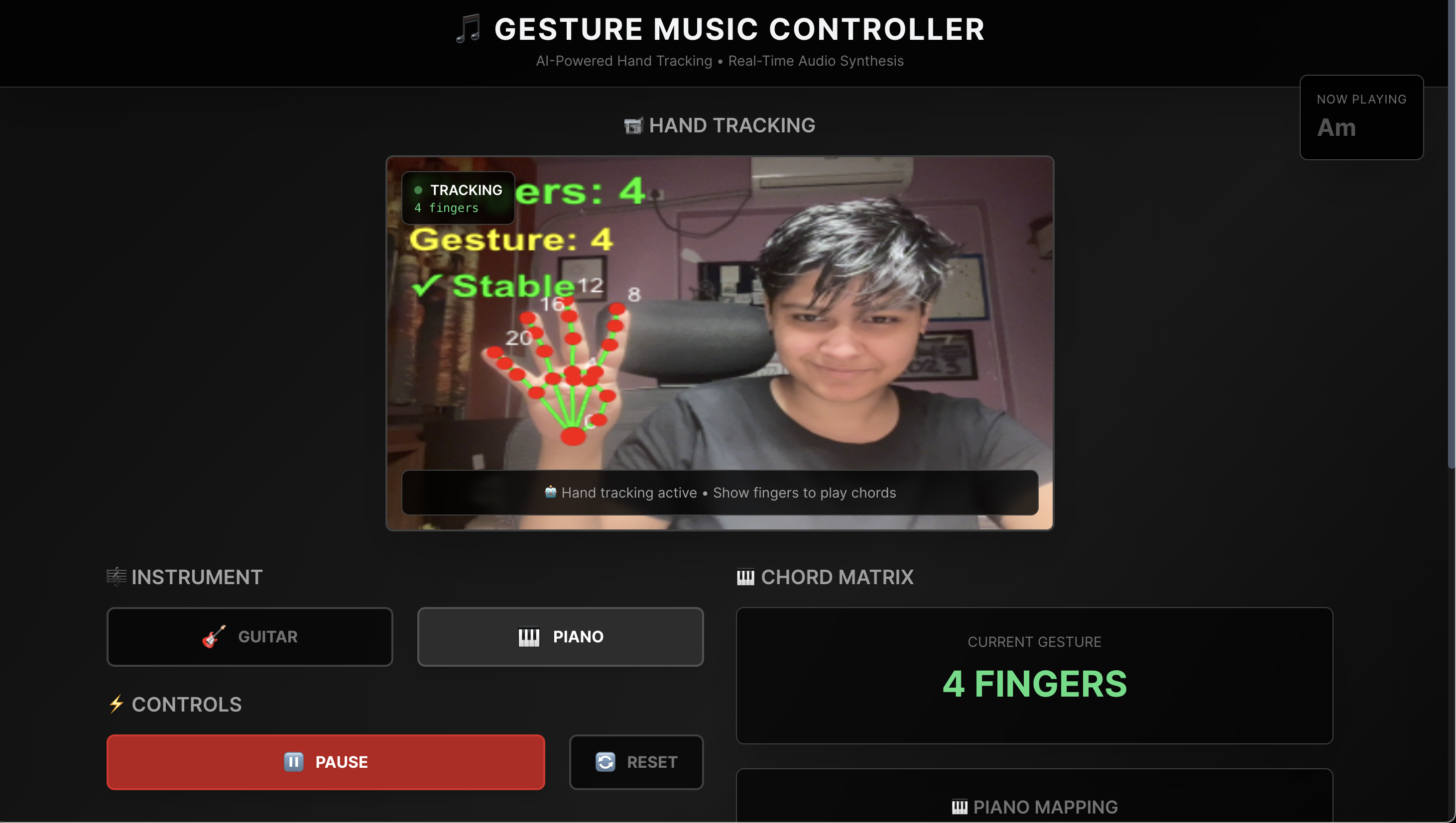 HandWave gesture music controller interface